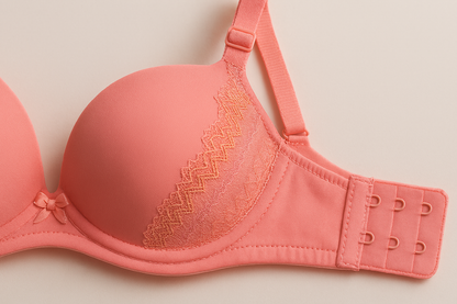 Padded Bra for Women – Embroidered Lace Bra with Soft Cushioned Cups, Sizes 36 to 42
