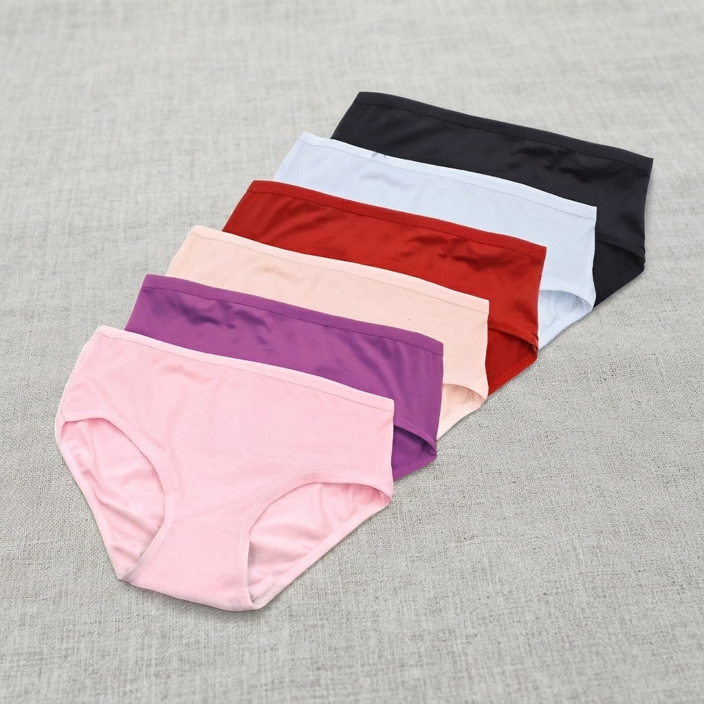 Pack of 3 Cotton Panties for Women – Breathable Soft Briefs Underwear, Sizes S to 2XL