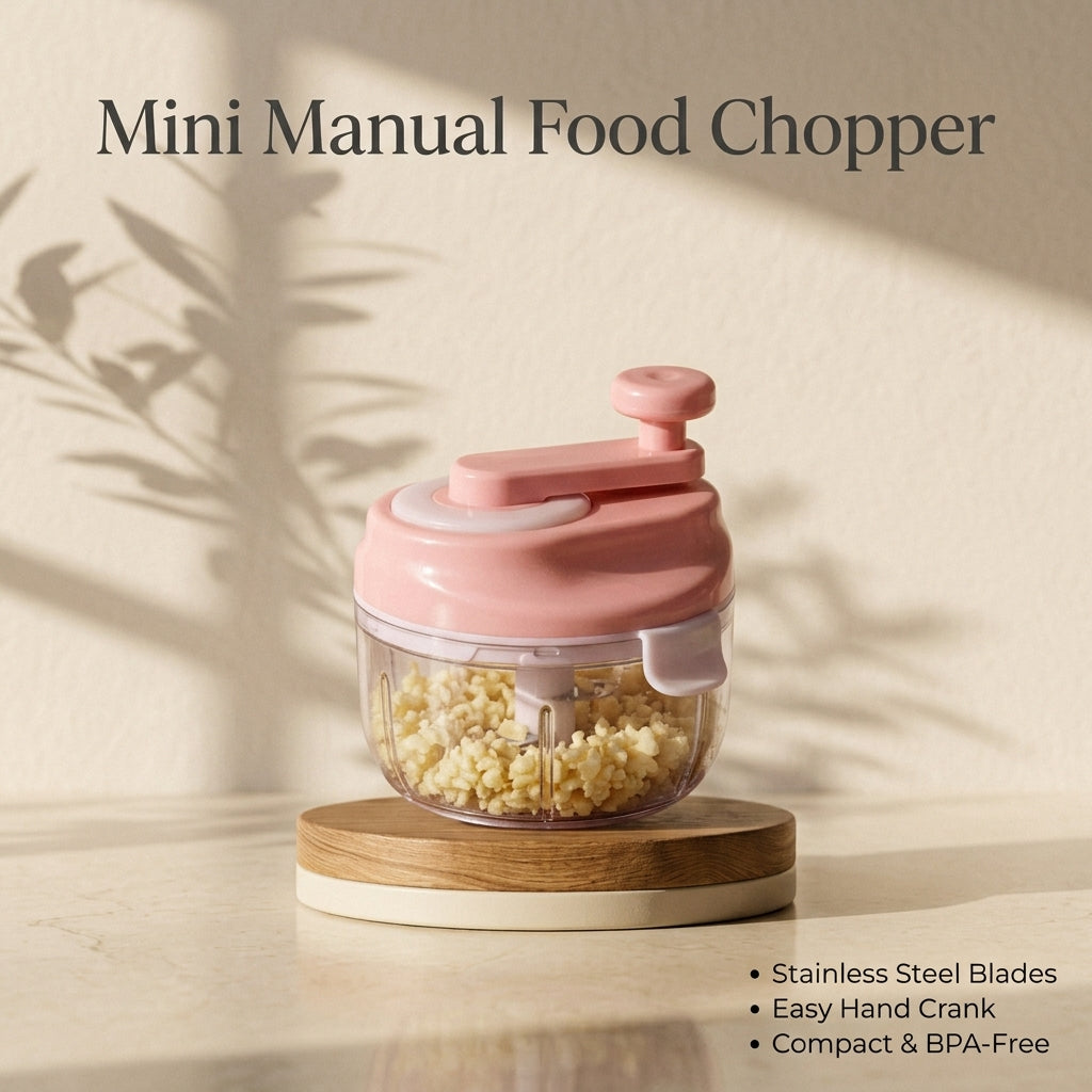 Rotating Handle Mini Food Chopper & Vegetable Cutter