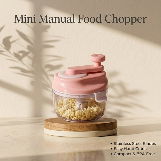 Rotating Handle Mini Food Chopper & Vegetable Cutter